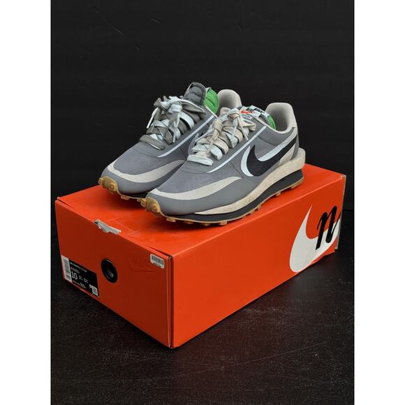 Nike LD Waffle Sacai Clot Kiss Of Death 2 Cool Grey Men Shoes Size 10 DH3114-001 - Picture 1 of 10